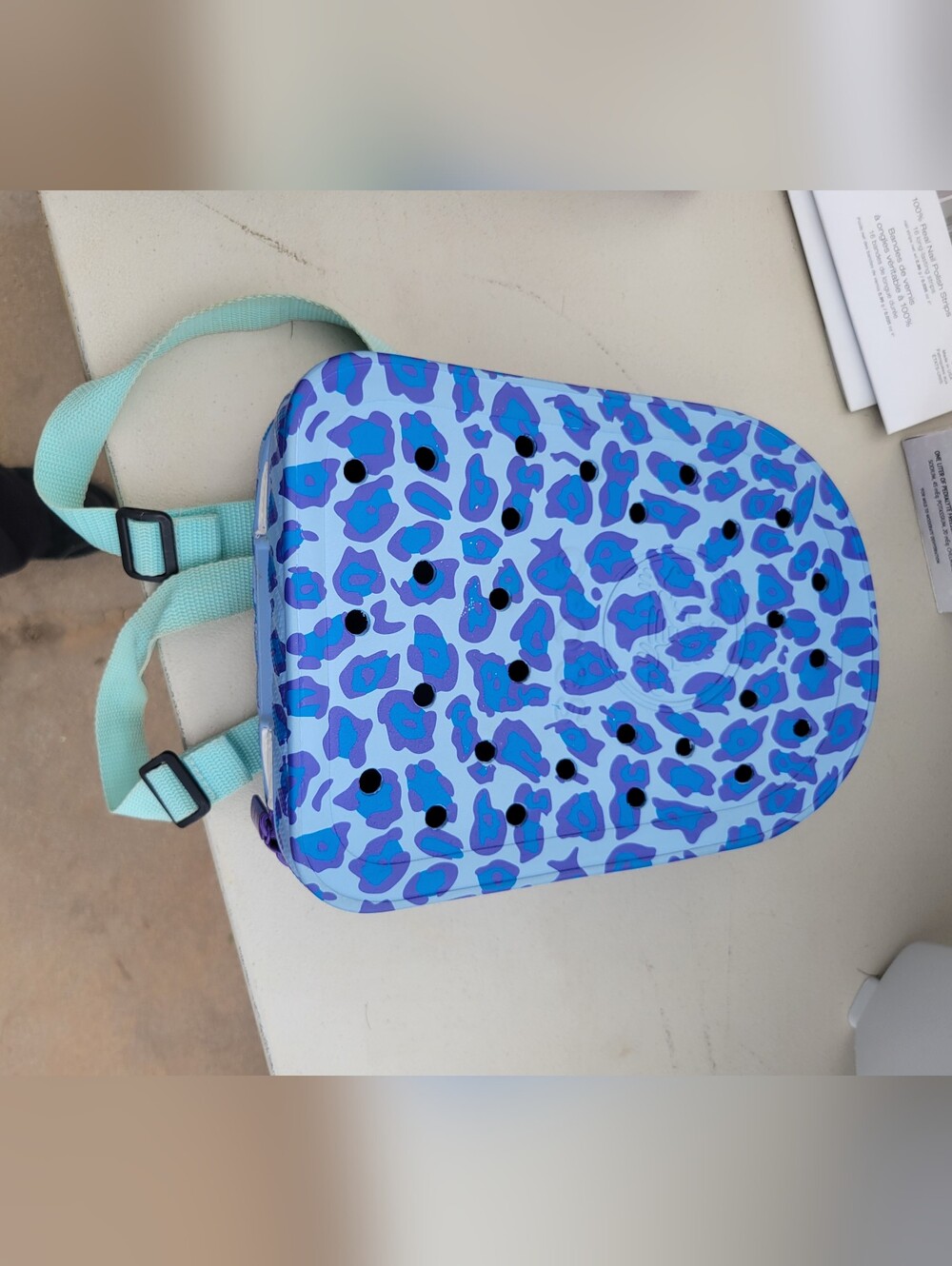 Crocs Kids Blue Leopard Print Mini Backpack - Unbranded